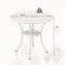 31.5 Inch White Cast Aluminum Patio Bistro Dining Table with Umbrella Hole and Rust-Resistant